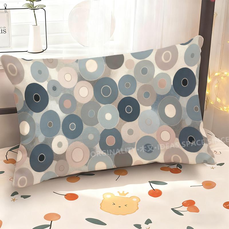 Colorful Circles Pillowcase Design Suitable For Sofa Bedroom Car Pillow Cover Cushion Rectangular Back Cushion