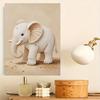 Pearl DIY Art Painting Cute Elephant Handcrafted Picture Indoor Wall Ornament Relaxing Leisure Hobby Exquisite Home Decoration Gift