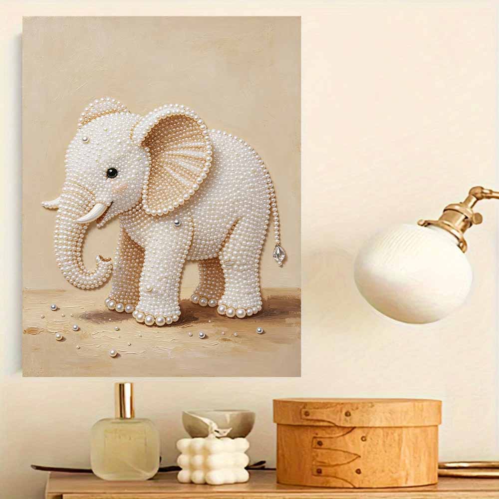 Pearl DIY Art Painting Cute Elephant Handcrafted Picture Indoor Wall Ornament Relaxing Leisure Hobby Exquisite Home Decoration Gift