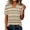 Women's V-Neck Loose Fit Halloween Print T-Shirt for Casual Wear