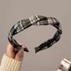 Vintage Plaid Cloth Hairband For Women Girls Sweet Hair Ornament Headband Hair Hoop Elegant Hair Band Hair Accessories