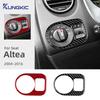 Cadre de Commutateur de Phare de Voiture Autocollant Fibre de Carbone Souple pour Seat Altea 2004-2016 Conduite à Gauche Conduite à Droite Kit d'Accessoires Intérieurs 3D Réels