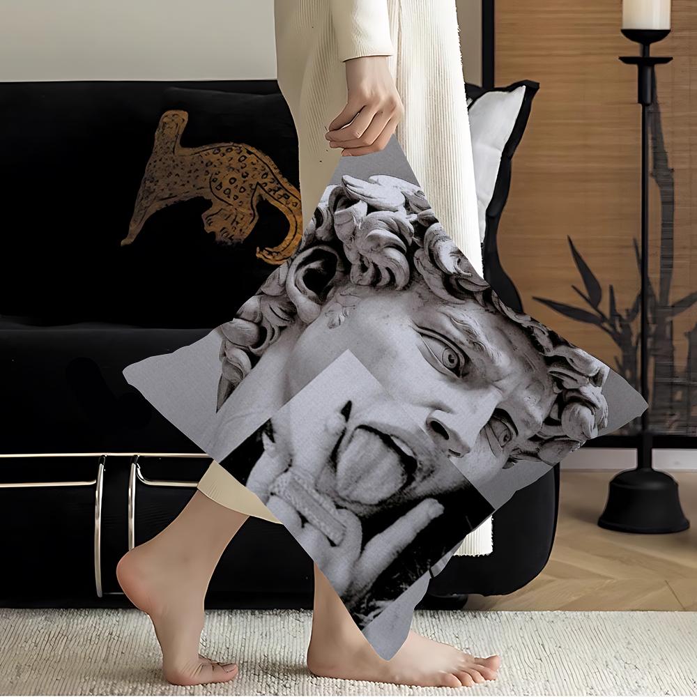 Sculpture David Popolo Art Cushion Cover Decorative Pillow Sofa Home Decor Case Pillow Cases
