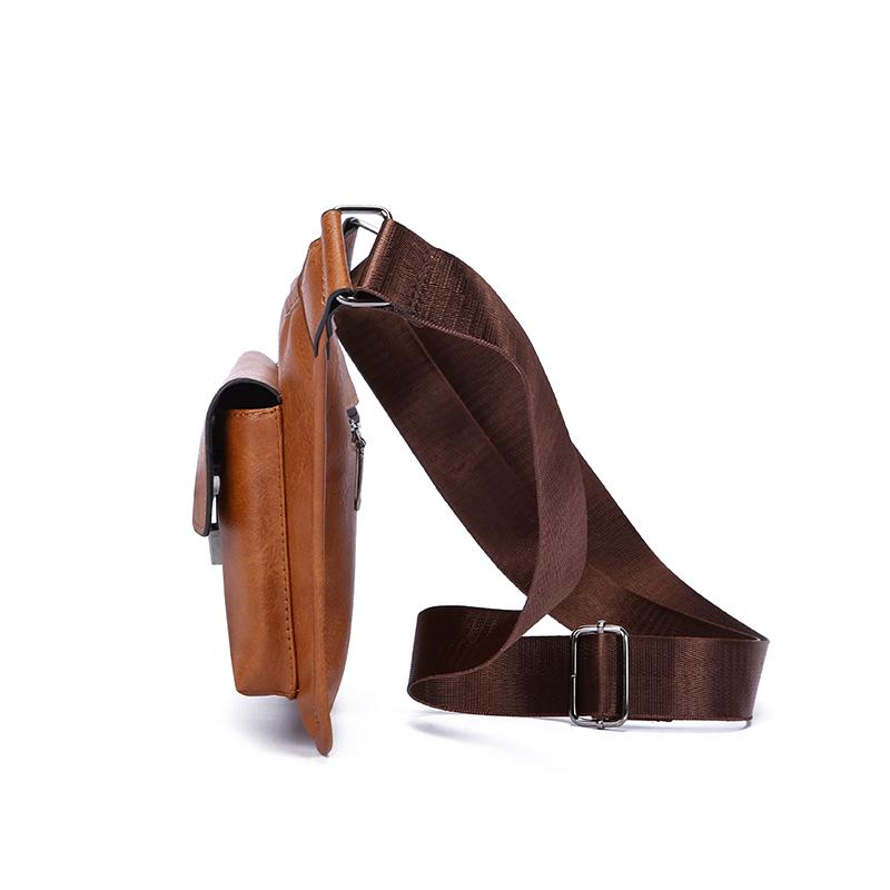 Neue Herren Vintage Brusttasche Wasserdicht Große Kapazität Crossbody Einzelne Umhängetaschen mit Sport Kleine Messenger Bags