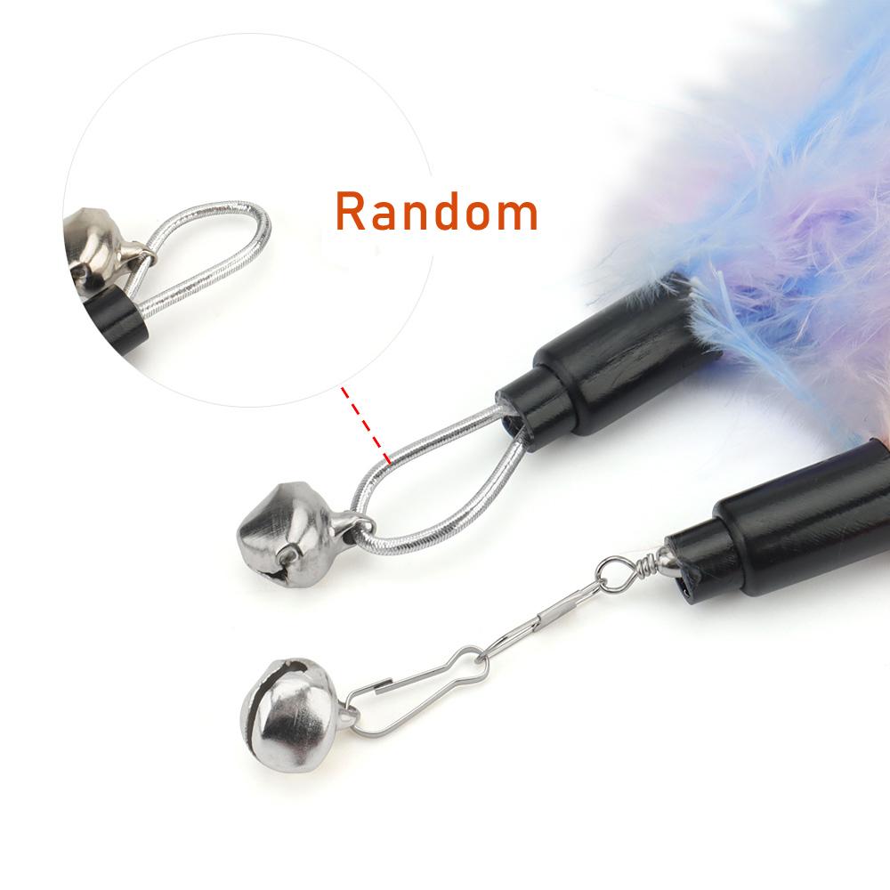 5pcs Random Mix Feather Cat Toy Replacement Accessories Bright Color Funny Cat Stick Teaser Pet Toy