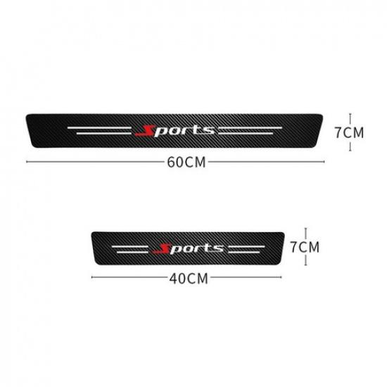 4pcs Car Door Plate Sill Scuff Cover Non Scratch Protector Sticker Accessories