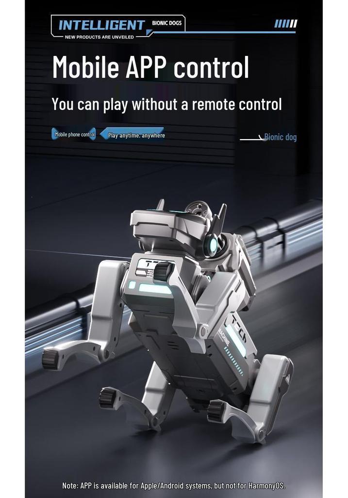 Smart AI Robot Dog Toy - Programmable Mechanical Pet with Remote Control for Children's Day Gift.