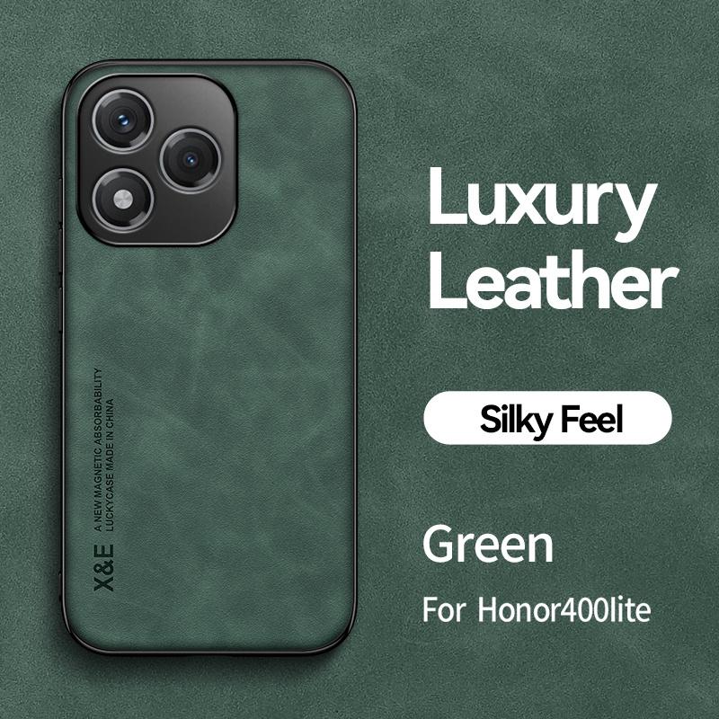 Funda for Honor 400 Lite 5G Case Leather Car Magnetic Holder Back Cover for Honor400 Lite 400Lite Soft TPU Frame Protect Coque
