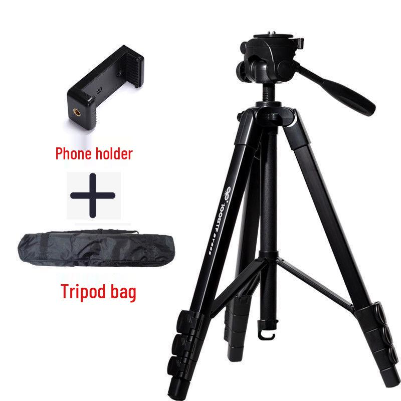 Aluminum Alloy DSLR Camera & Phone Tripod for Selfies, Videos, Photography, and Live Streaming.