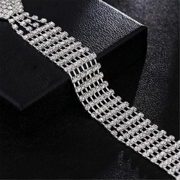 Sparkling Rhinestones Tie Necklace Jewelry For Proms Cocktail Parties And Evening Galas Celebration Photography Neckpiece
