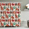 christmas shower curtain decor bathroom accessories christmas party supplies home decorations festive red green white pattern