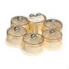 Divided Serving Tray Candy and Nut Dishes 6 Compartment Handle Rotating Appetizer for