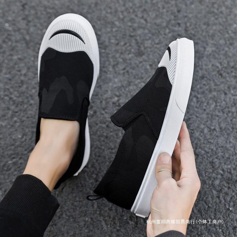Pantofi de pânză noi de vară pentru bărbați 2024, versiune coreeană de pantofi casual pentru studenți, pantofi de pânză leneși cu un singur pedal, pantofi la modă pentru bărbați