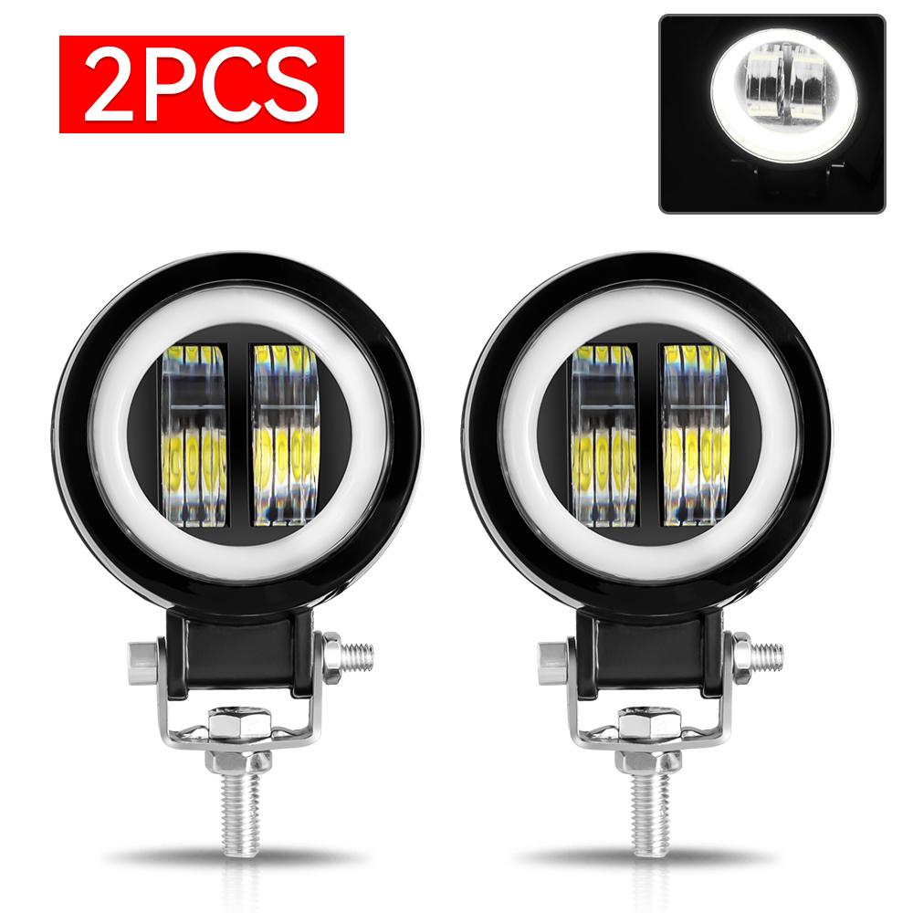 3inch Beam Headlight LED Work Light Bar Spot Driving LED Work Lamp Fog Pods Halo Offroad 4WD Car Boat Truck SUV Pickup ATV