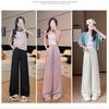 White Wide-leg Pants Women's Summer New High-waisted and Thin Casual Pants Acetic Acid Mopping Ice Silk Pants