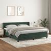 3130856 vidaXL Divan Bed and Mattress Dark Green 180x200cm Velvet