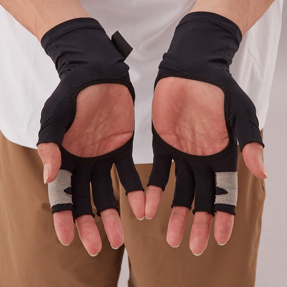 Free Knot Stretch Tough Gloves, 5-Piece Cut, Black, Y4198-F-90