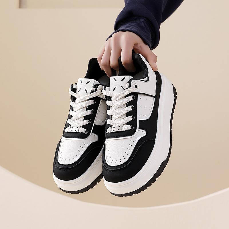 

thick-soled little white shoes for women s new popular versatile, small, light, casual and breathable sports board shoes for women 35 бежевый