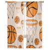 Basketballringe und Bälle Luxuriöse Chiffon-Schergardinen für Wohnzimmer Schlafzimmer Dekoration Fenster Voiles Tüllvorhang