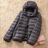 Women's Hooded Long Sleeve Puffer Jacket Loose Fit Casual Down Coat