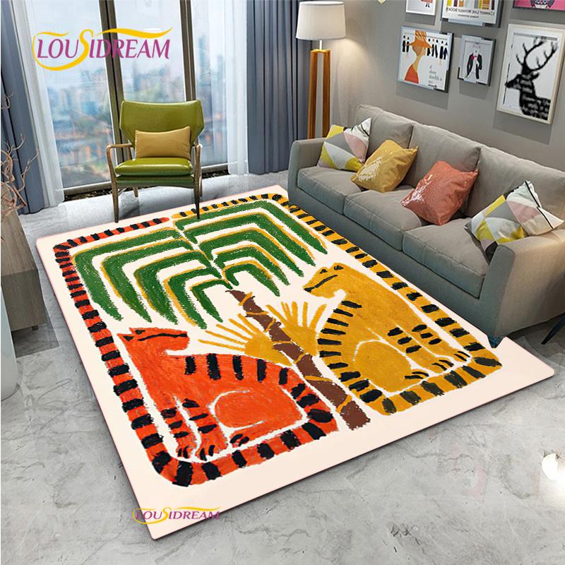 Ancient Egyptian Abstract Carpet for Living Room Bedroom Rug Kitchen Door Kids Unslip Floor Mats Photography Props Alfombra Rug