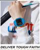 Sanda Creative Square Multifunctional Dual Display Student Watch - Countdown, Alarm, Waterproof, Trendy Electronic Timepiece.