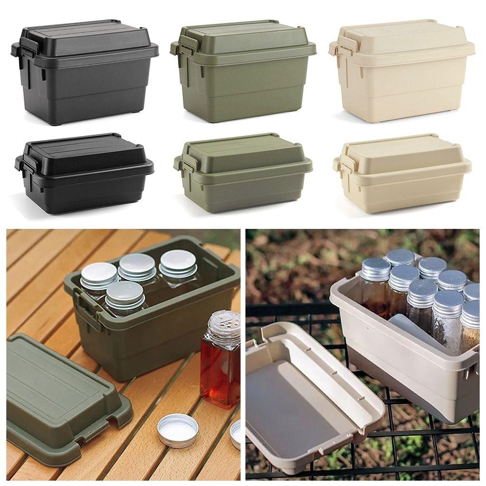 1Set Seasoning Dispenser Bottle Outdoor Storage Box Picnic BBQ Portable Sundries Box Plastic Jar Spice Storage Bag