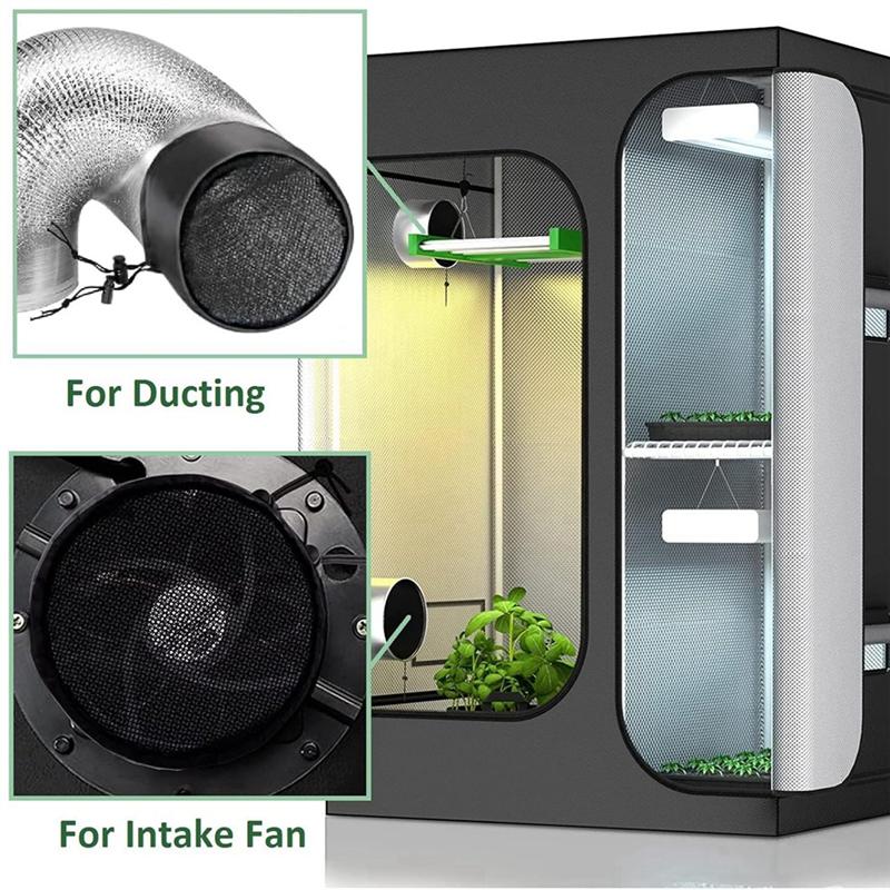 T02C!4 Pack Grow Tent Vent Covers 6 Inch Duct Filter Vent Covers Grow Tent Ventilation Accessories