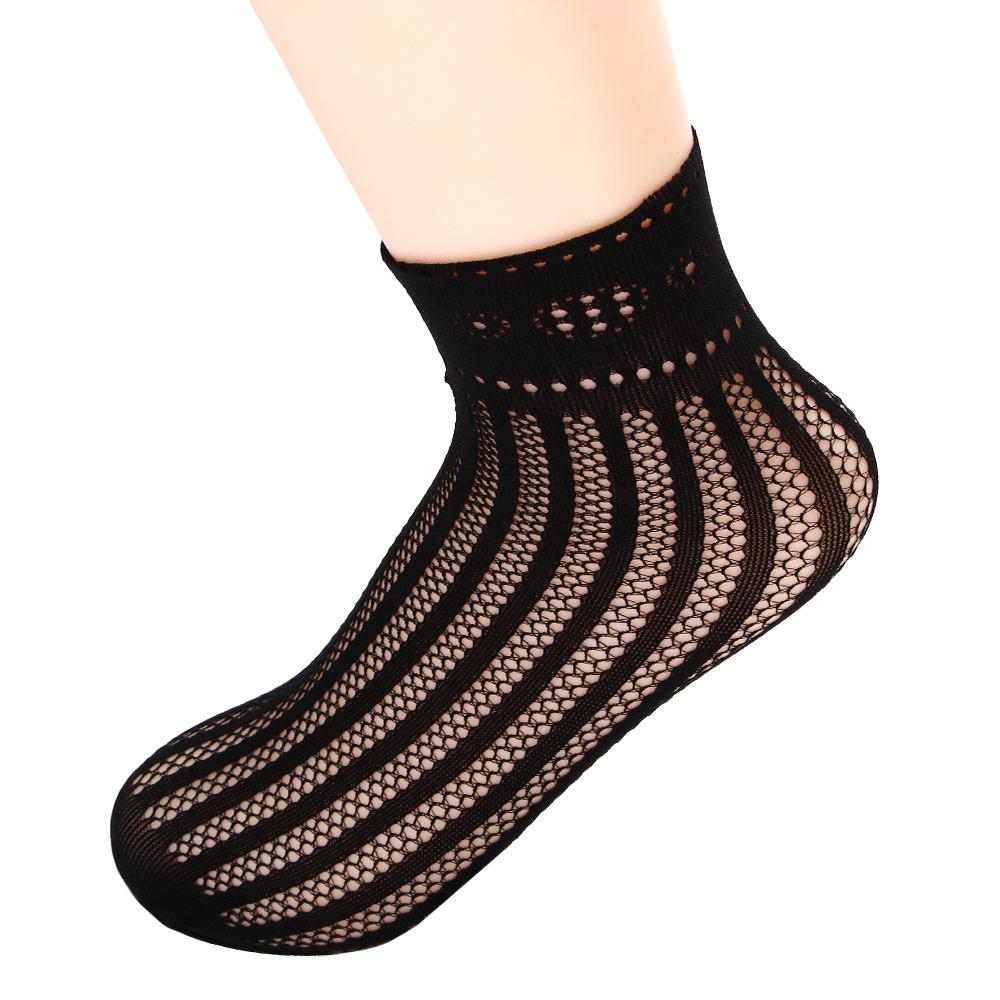 Hot Sale Casual Ruffle Charming Ladies Stockings Mesh Black Fishnet Women Lace Socks Socks Foot 35-39