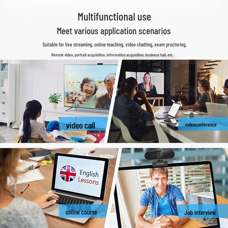 Hikvision E14S 4MP HD USB Webcam with Mic & Speaker