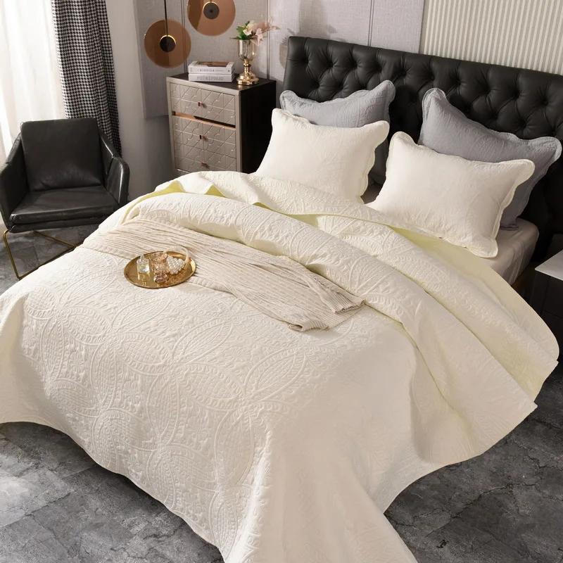 3-delige Bed Quilt Set, Beddengoed Set Zacht Comfortabel voor Slaapkamer, Logeerkamer (1 Dekbed+2 Kussenslopen, Zonder Vulling) Lakens voor bed