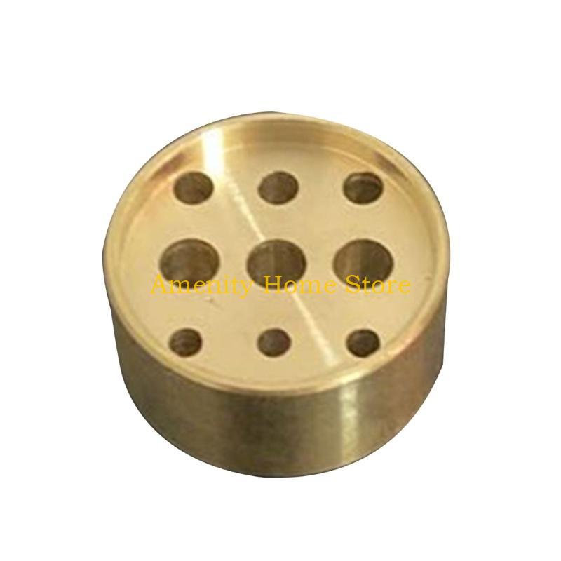 F26C Brass Incense Holder 9-Holes Incense Burners Incense Stick Holder for Yoga Meditation Home Decorations Buddhist Supplies