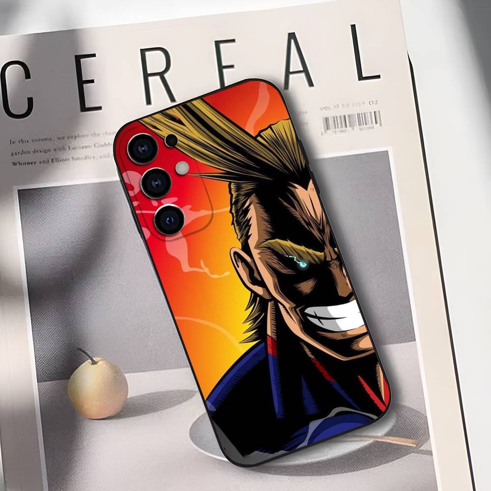 A-All Might T-Toshinori Yagi Phone Case For Samsung S25,S24,S21,S22,S23,S30,Ultra,S20,Plus,Soft Silicone Black Cover