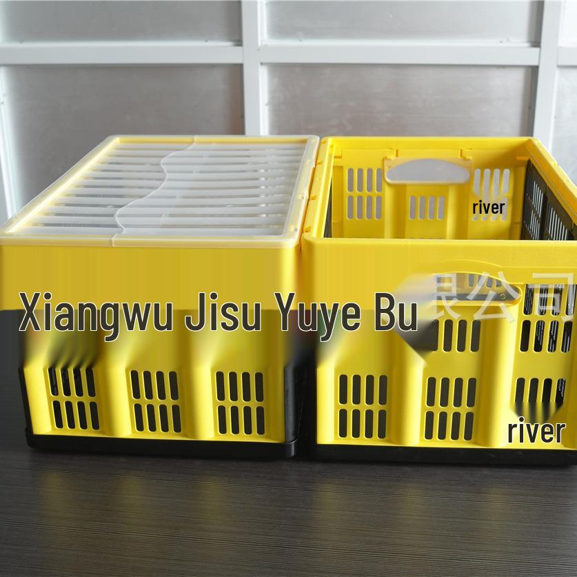 Stylish 45L Foldable Plastic Storage Crate for Home & Multipurpose Use