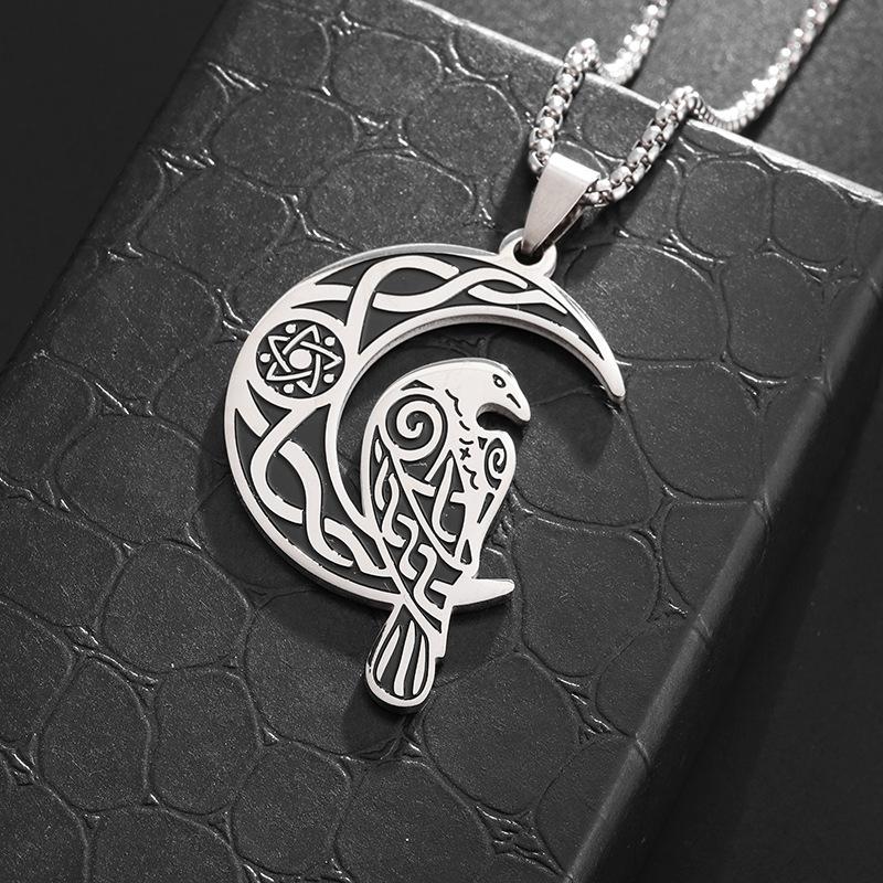 Personalized Owl Pendant Necklace on The Moon Vintage Cute Bird Animal Necklace Accessories Accessories