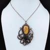 Fossil Coral Pendant Copper Wire Wrapped Pendant Original Gemstone Jewelry Handmade Pendant Gift For Her Copper Wire Jewelry Octopus Pendant