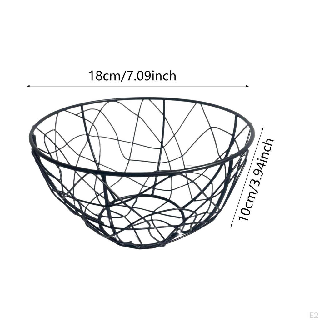 Organizator de depozitare a ouălor, coș de fructe, reutilizabil, ușor de utilizat, coș metalic din sârmă