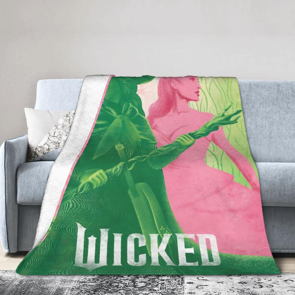 Warm Soft BlanketChild Picnic Wicked Magic Movie Throw Blanket Flannel Bedspread For Outdoor Pattern Sofa Bed Cover