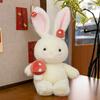 Cute Little White Rabbit Doll Mushroom Rabbit Plush Toy Holding Sleeping Doll Rag Doll Girl Birthday Gift