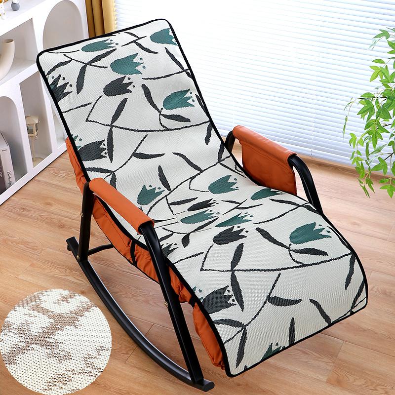 55x150cm Summer Ice Silk Office Lounge Chair Cushion Backrest Cover Comfort Anti Slip Folding Bed Rocking Chair Cushion