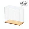 Transparent Acrylic Acrylic Display Case Stackable Design No-glue Assembly Dustproof Cover Wooden Bottom Display Box