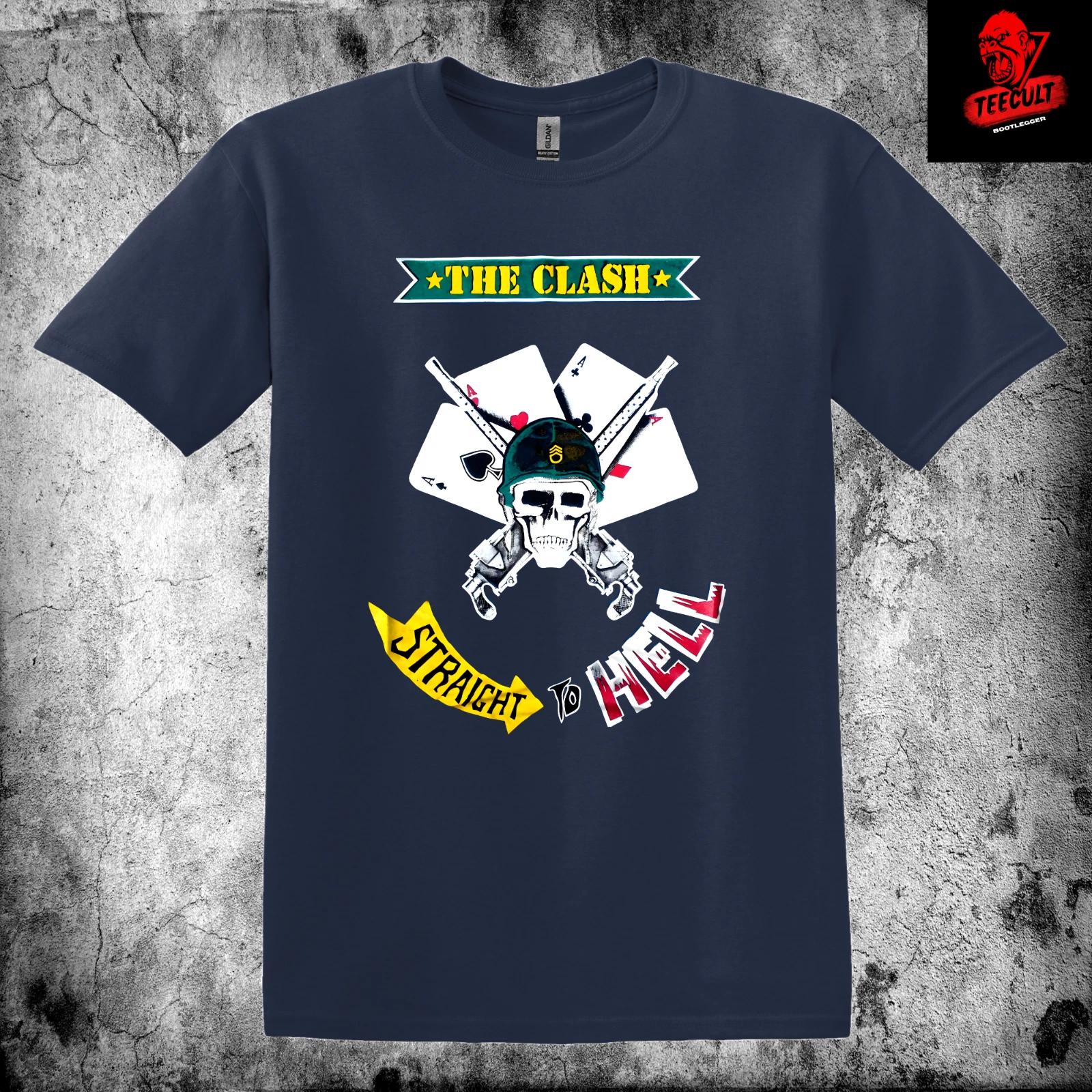 Men s and Women s T-shirts The Clash Straight To Hell Punk Rock Band Unisex Heavy Cotton XL