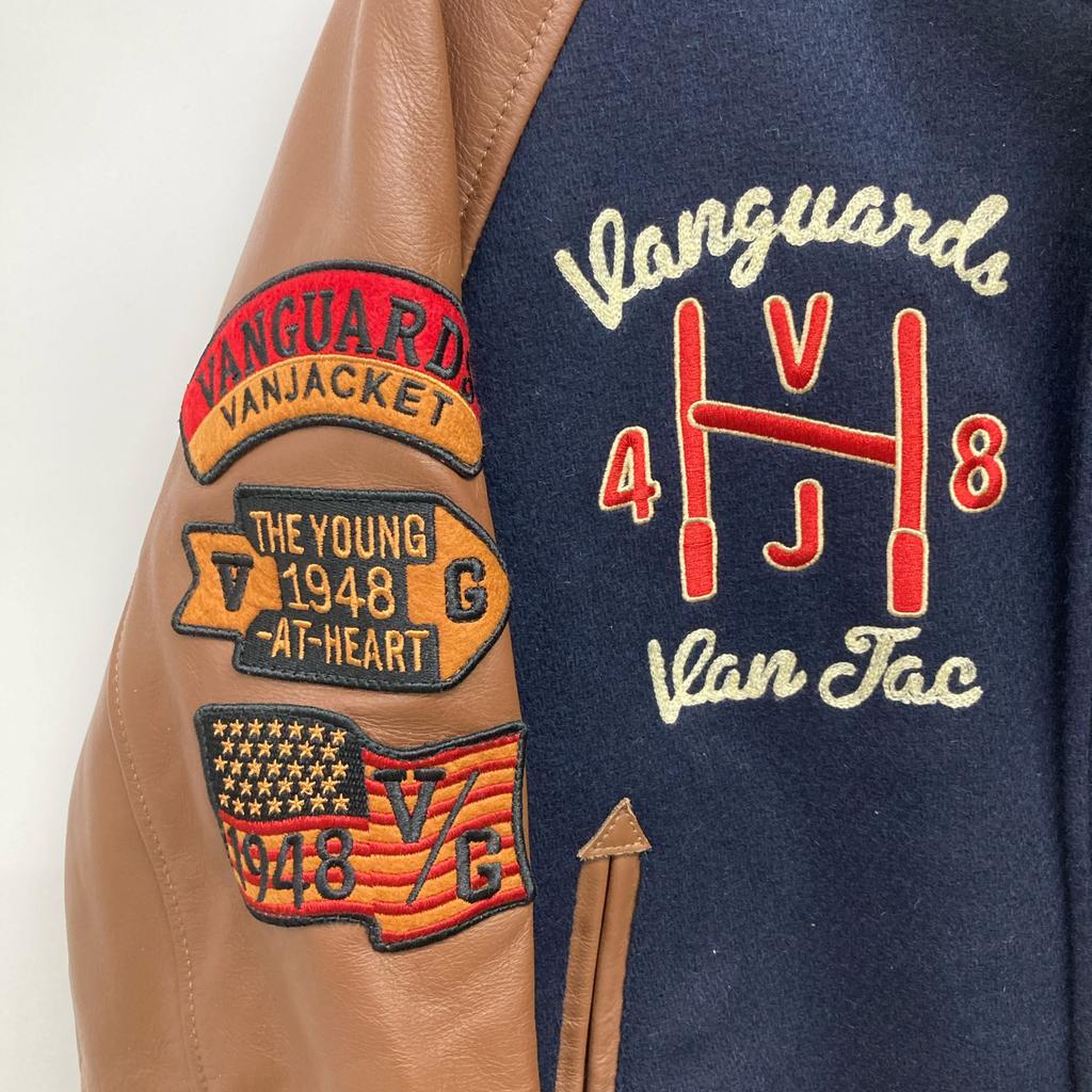 VAN JACKET 2019 Navy X Brown JW-19502 Premium Stadium Jacket L Navy brownUsed