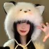 Ear Protection Flap Plush Earflap Hat Cat Ear Windproof Winter Cap Kawaii Winter Hat  Women