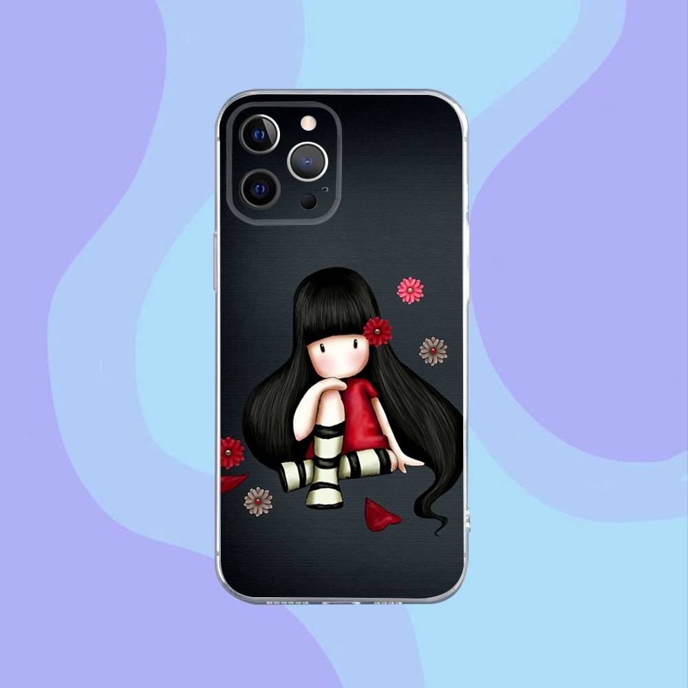 

S-Santoro G-Gorjuss Art Phone Case For iPhone 16,15,14,13,12,11 Pro,Max,Plus,X,XS,XR,SE,Mini Transparent Silicone Soft iPhone13PRO