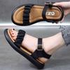 2025 New Flat-soled Sandals Women Wear Open-toed Pregnant Women's Soft-soled Shoes In Summer, Versatile, Comfortable and Non-slip Beach Shoes