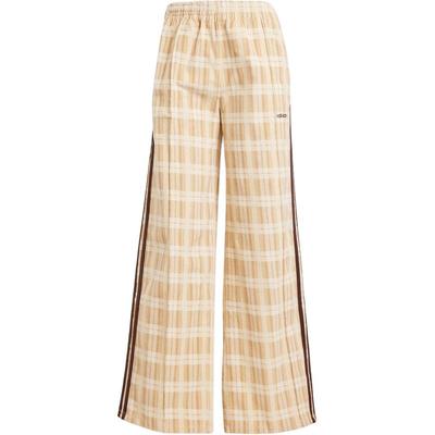 Originali Pantaloni Casual Pluș Largi Confortabili în Carouri Pantaloni Femei Bej-Fantomă IX1055