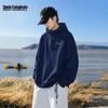 Mark Fairwhale Men's American-Style Loose Half-Zip Hooded Sweatshirt
