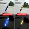 2Pcs Car Wheel Eyebrow Reflective Sticker Carbon Fiber Anti-collision Strip Anti-scratch Warning Protection Strips Car Accessory