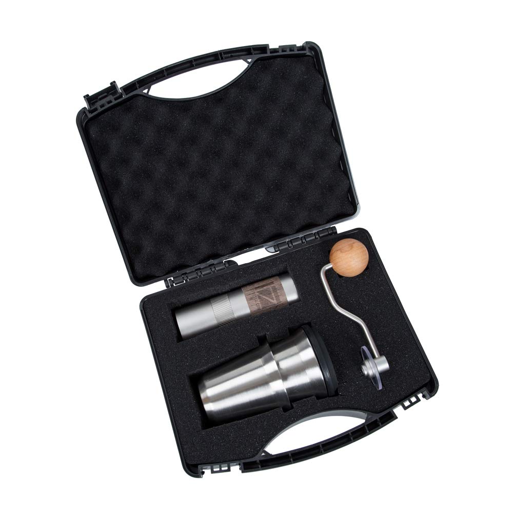 

1Zpresso Q2 Model Coffee Grinder Coffee with Adjustable Stainless Coffee Bean Perfect Gift [Hand Grinding, Mortar-Style Mill] Dial, Steel,